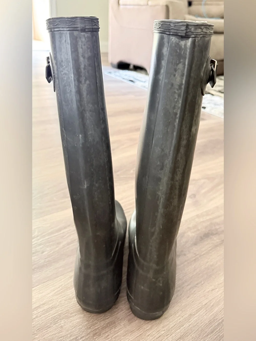 Hunter Original Tall Black Rain Boots Women’s Size 8 Rubber Wellies AS IS